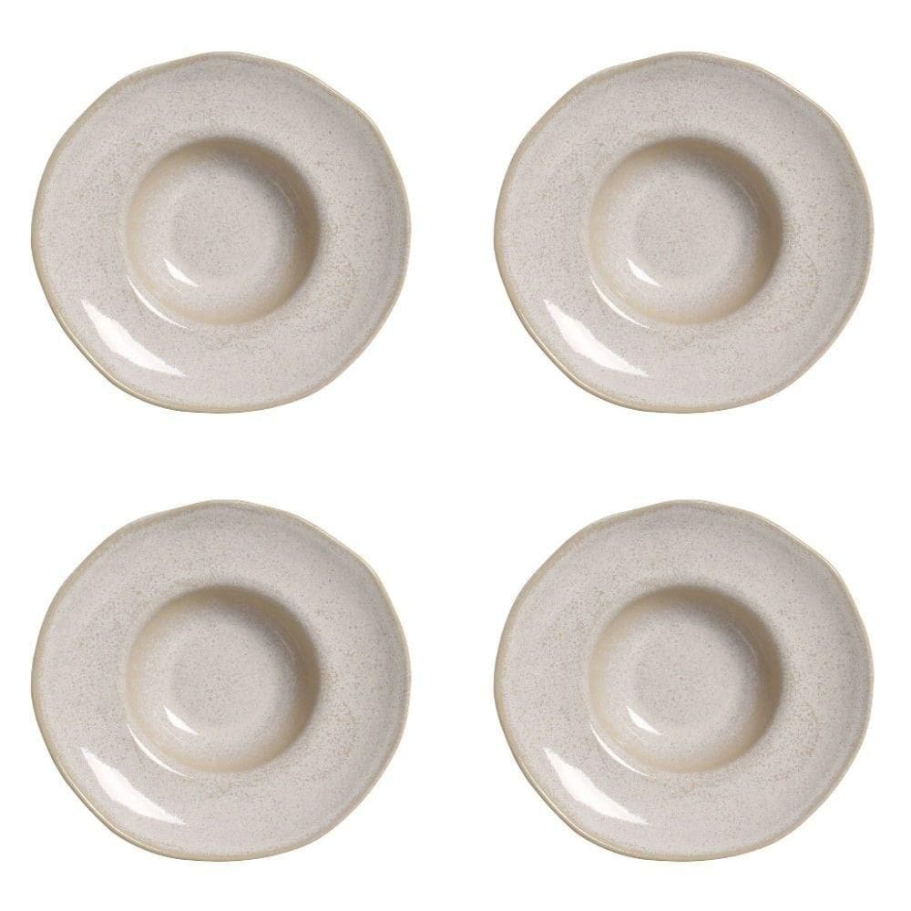 Conjunto De Pratos Para Massa/risoto 04 Peças Orgânico Latte Porto Brasil