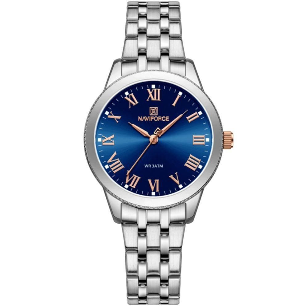 Relógio De Pulso Feminino Design Classico Simples Elegance Azul