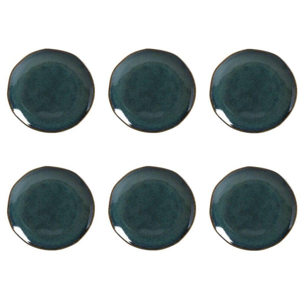 Conjunto De Pratos De Sobremesa 06 Peças Orgânico Oceano Porto Brasil