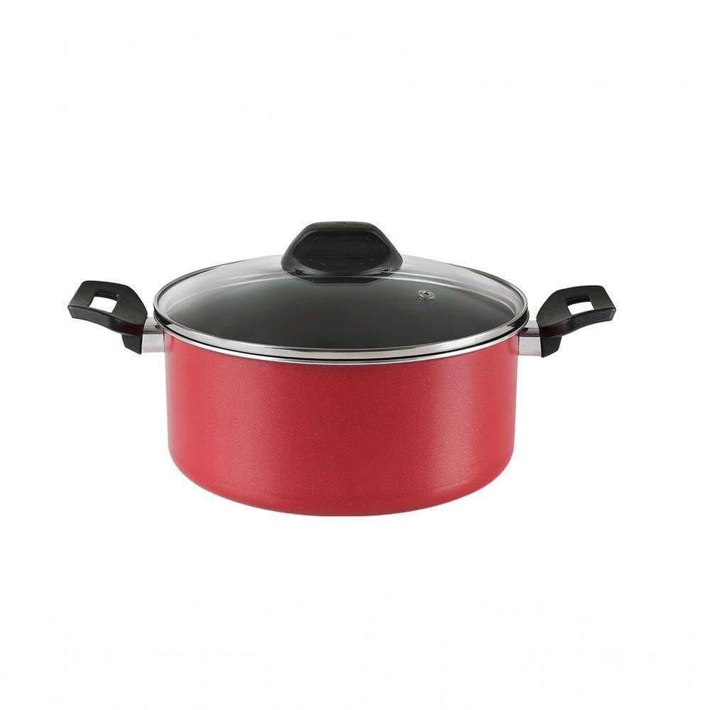 Caçarola Tampa Garlic ø 24x11cm 4,3l Brinox 24x11cm 4,3l Vermelho Brinox
