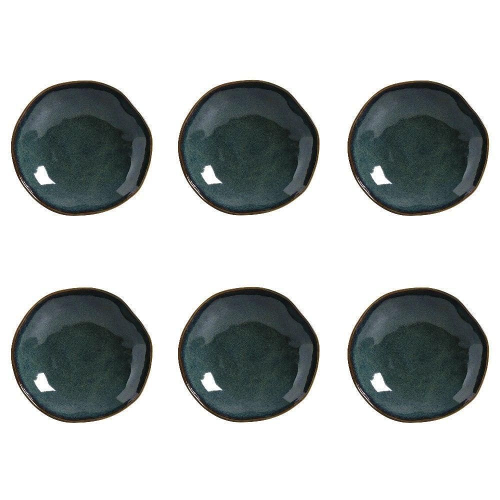 Conjunto De Pratos Fundos 06 Peças Orgânico Oceano Porto Brasil