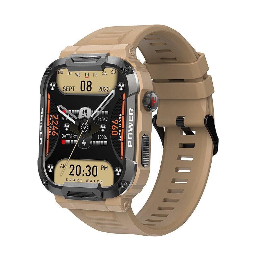 Relógio Inteligente Homens Bluetooth Chamada Smartwatch Mk66 Bege