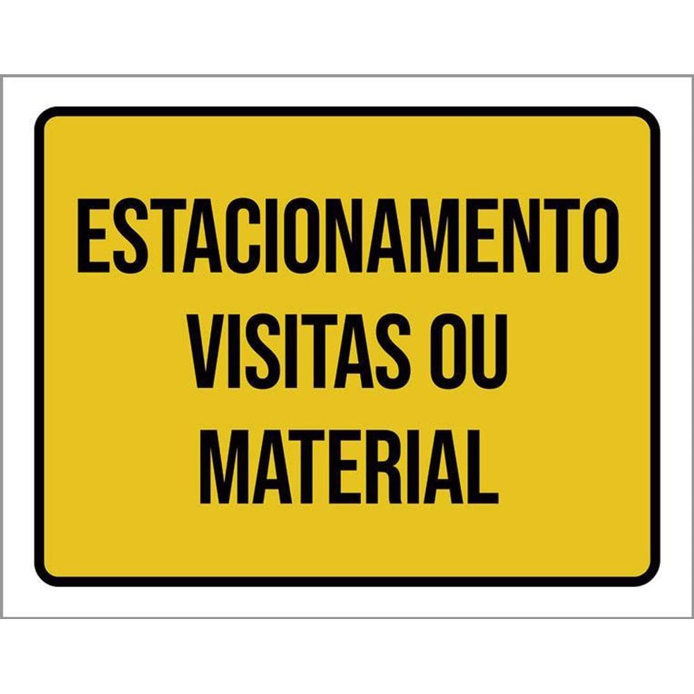 Kit 3 Placas Sinalização Estacionamento Visitas