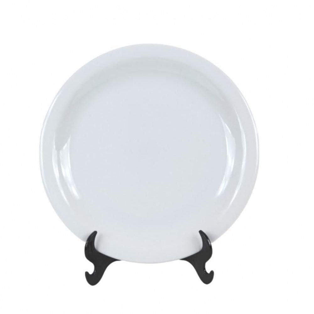 Jogo De Prato Raso De Mesa Jantar 8 Peças Ceramica Porcelart