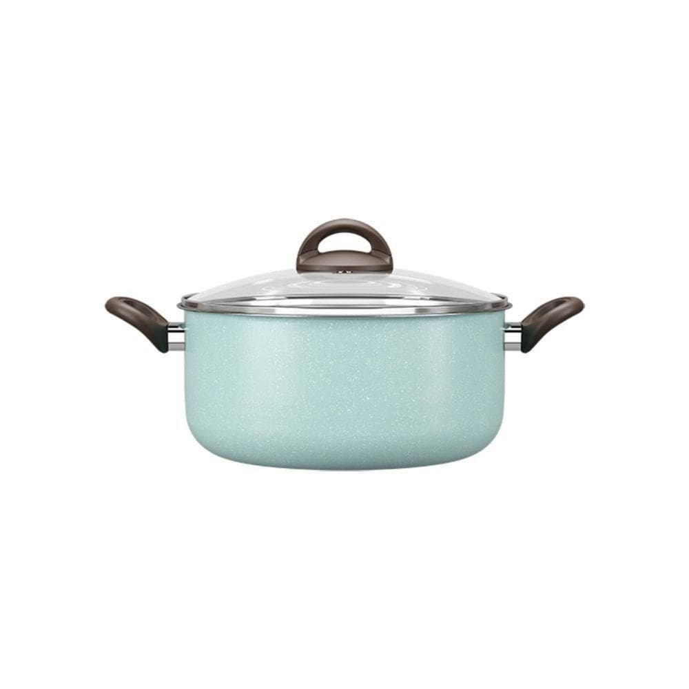 Caçarola Com Tampa 24 Cm Revestimento Cerâmico Antiaderente Mineral Resist Ceramic Life Verde