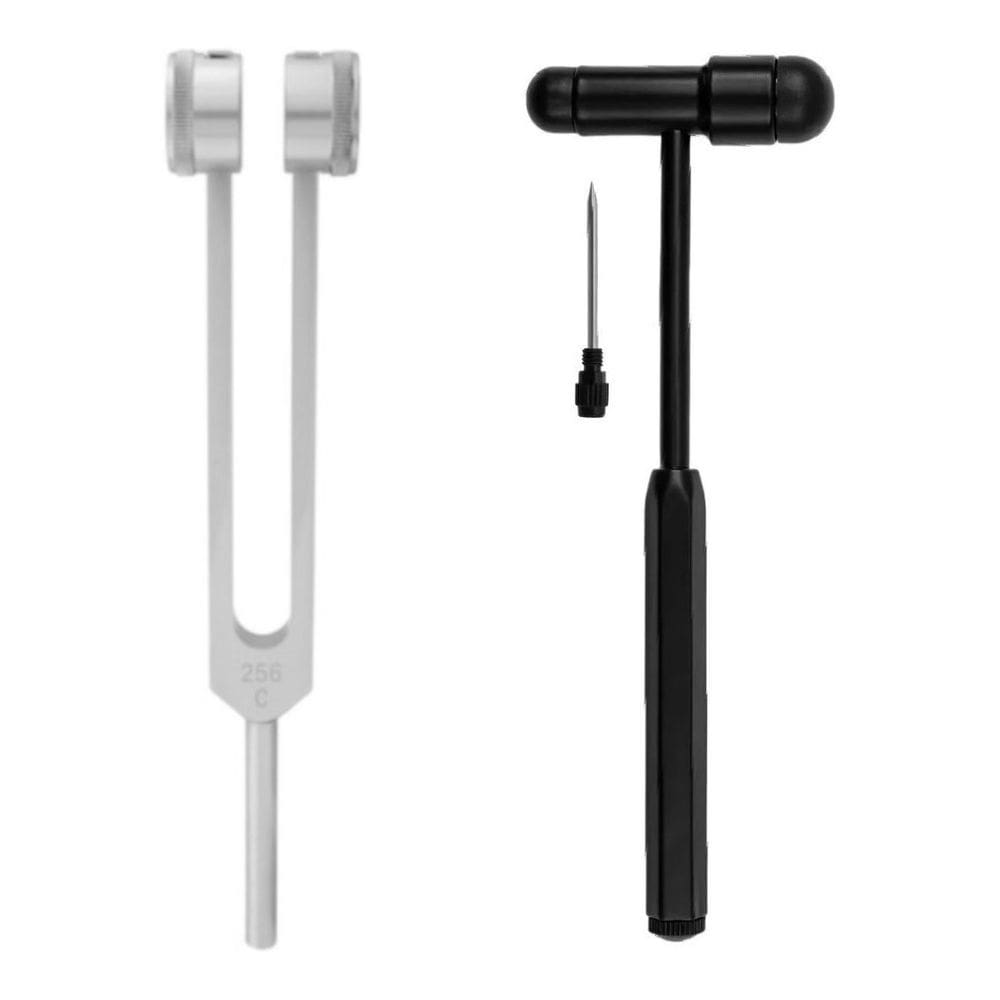 Kit Martelo Neuro Buck De Reflexo Preto + Diapasão 256 Hz - Bic