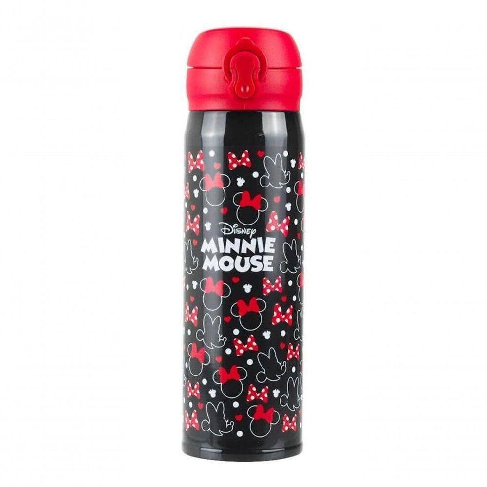 Garrafa Térmica Preta Minnie Mouse 400ml Disney