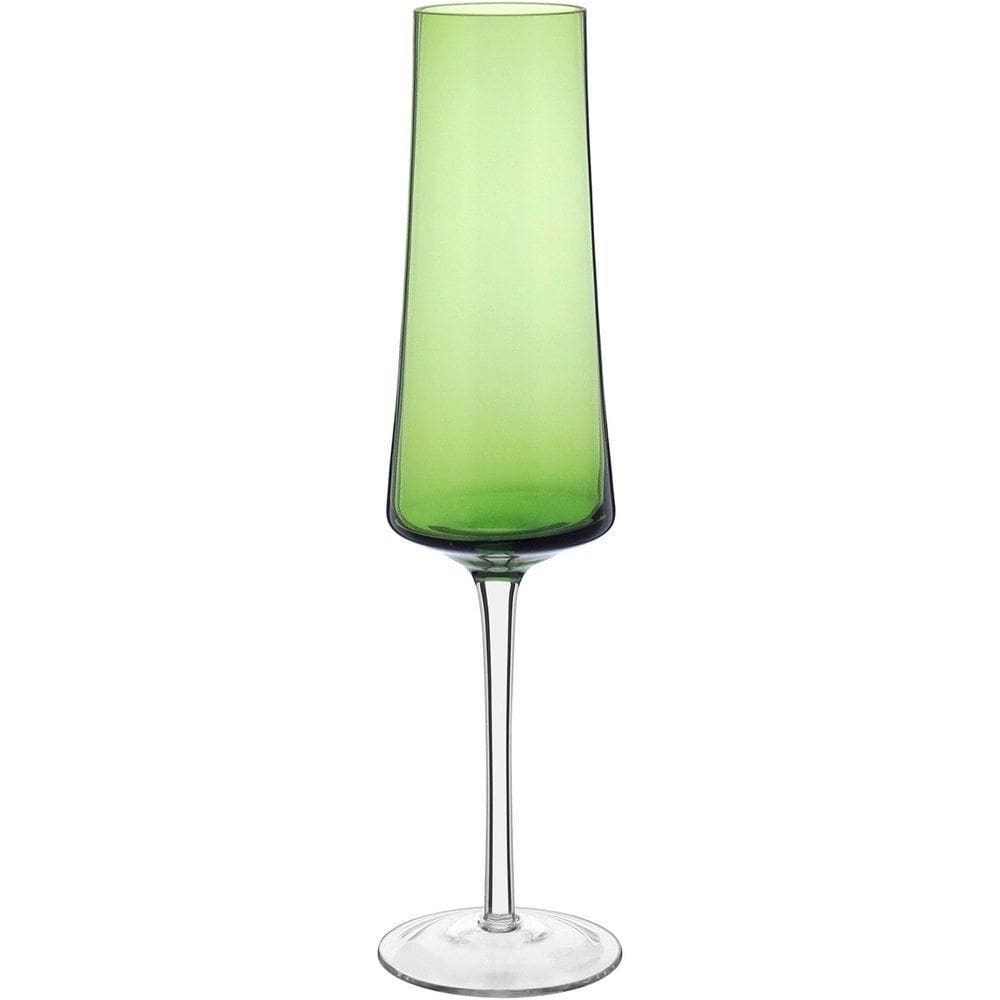 Jogo 2 Taças Champanhe Home&co Latour Vidro 210ml 26x7x7cm Verde