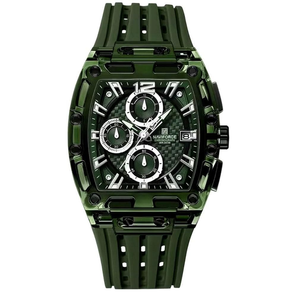 Relógio De Pulso De Silicone Tonneau Relógio Esportivo Impermeavel 3atm Verde