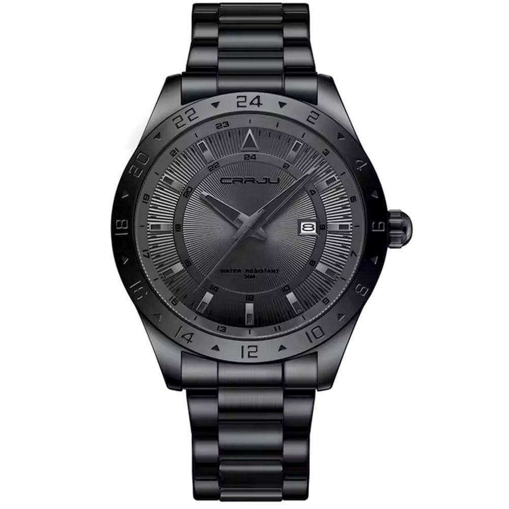 Relógio De Pulso Masculino Quartzo Design Esportivo Impermeavel 3atm Data Automatica Preto