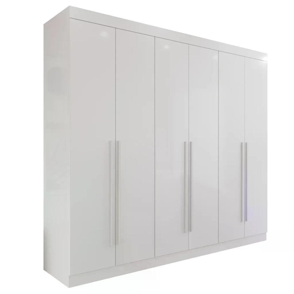 Guarda Roupa 6 Portas 4 Gavetas Uberaba Valverde Branco
