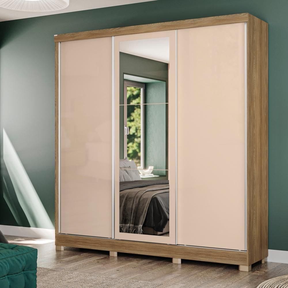 Guarda-roupa Casal 3 Por Reve De Correr 3 Esp 4 Nichos