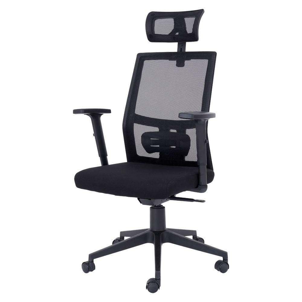 Cadeira De Escritório Presidente Mesh Waw Design Base Giratória Braço E Altura Ajustável