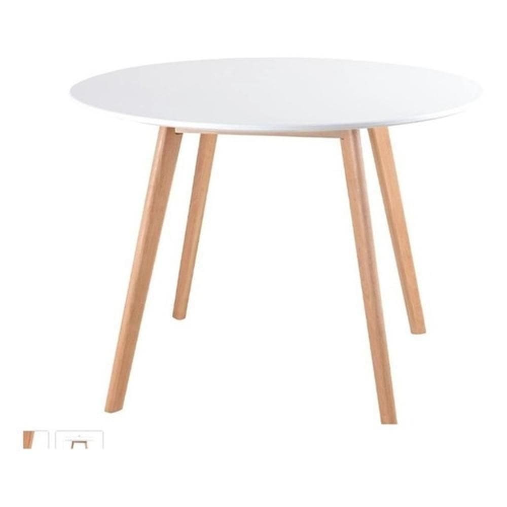 Mesa De Jantar Redonda Leda 80 Cm Branca