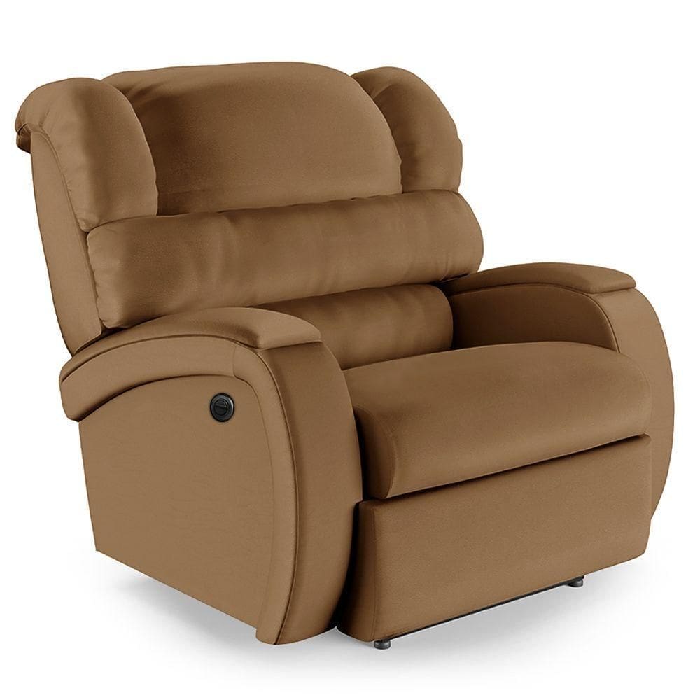Poltrona Do Papai Reclinável Napoli Power Elétrica Pu Fh1 Caramelo