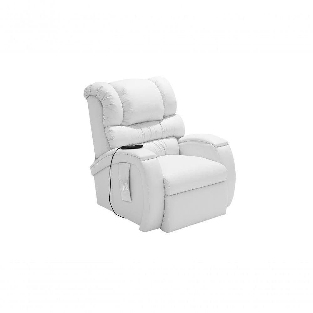 Poltrona Cadeira Reclinável Imperial Motorizada Corano Com Lift Império Branco