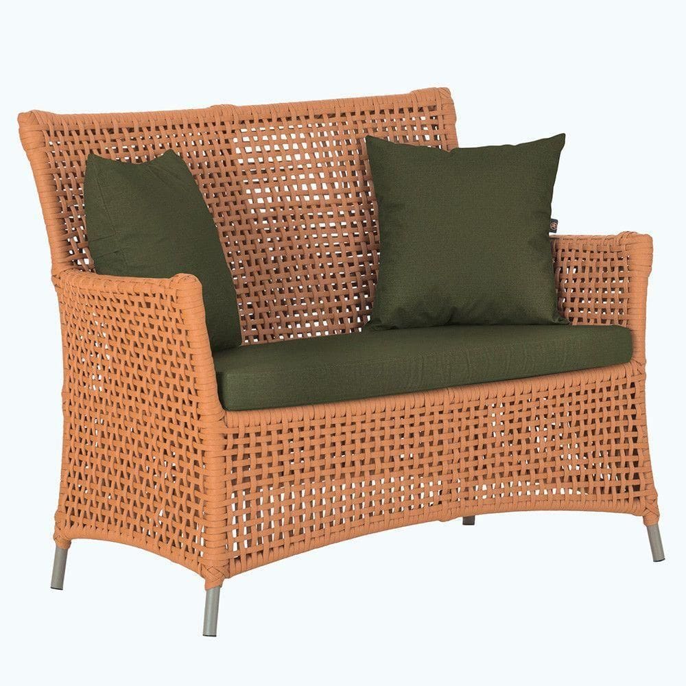 1 Sofá área Externa Igapó Alumínio Fendi Corda Náutica E13 Terra Cota