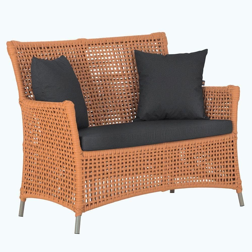 1 Sofá área Externa Igapó Alumínio Fendi Corda Náutica E11 Terra Cota