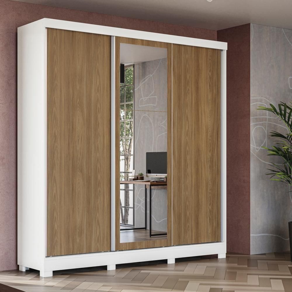 Guarda-roupa Casal 3 Por Reve De Correr 3 Esp 2 Prateleiras