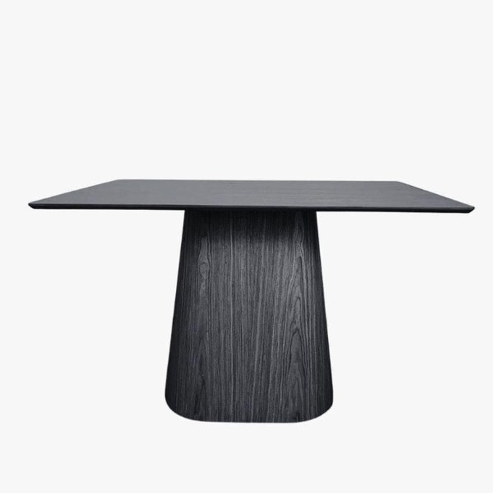 Mesa De Jantar Cone Retangular 150x90 Cm Tampo ébano Base ébano Cor Preto