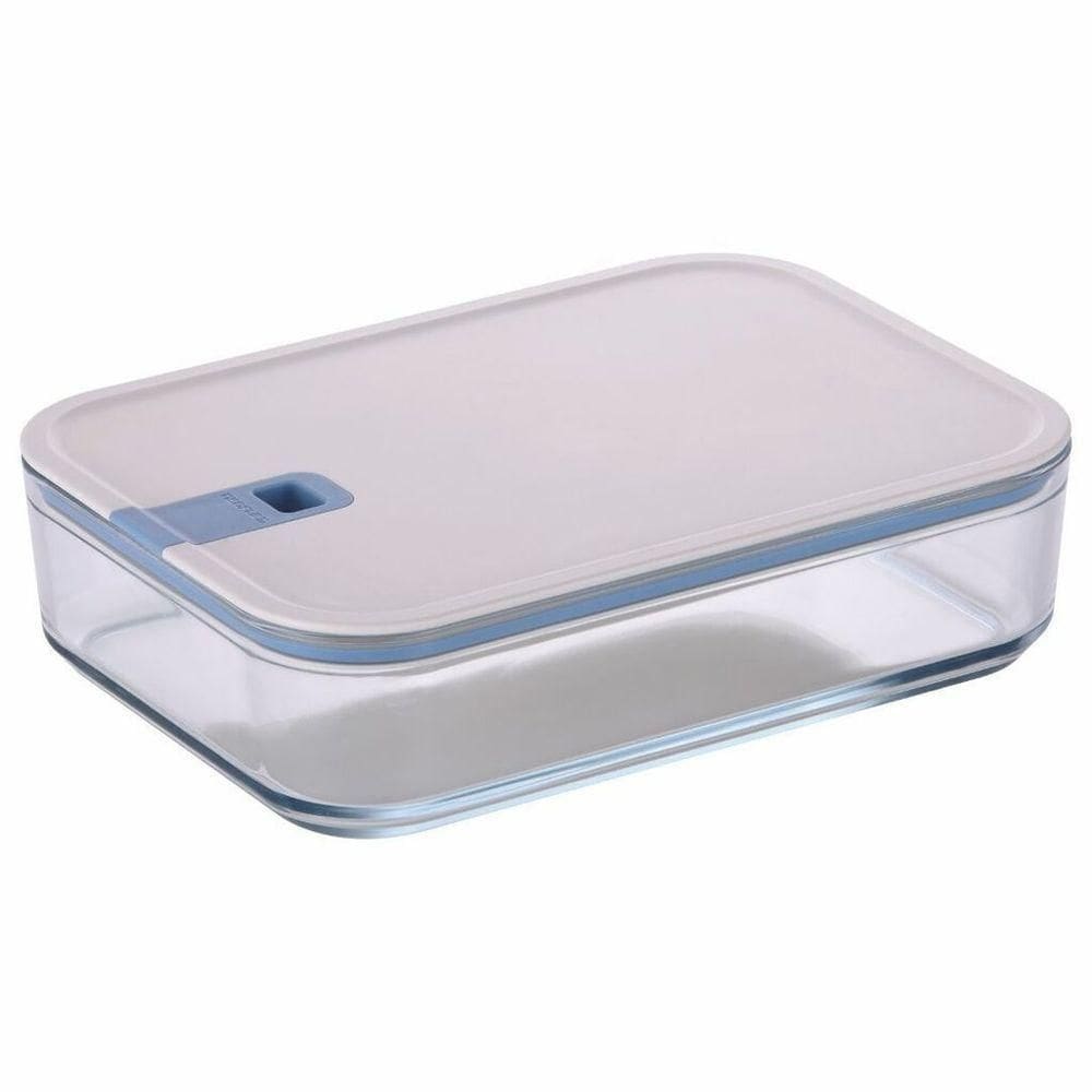 Pote De Vidro Hermético Retangular - Tampa Com Alavanca - 2300ml - Perfect Seal - Neoflam
