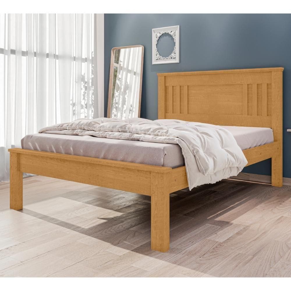 Cama De Casal Com Pés Italva Naturalle