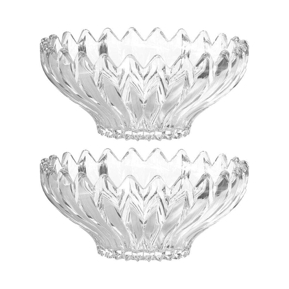 Jogo 2 Taças De Sobremesa Bowl Vidro Transparente Brazilia 300ml 14cm Sorvete Açaí Em Casa Tem