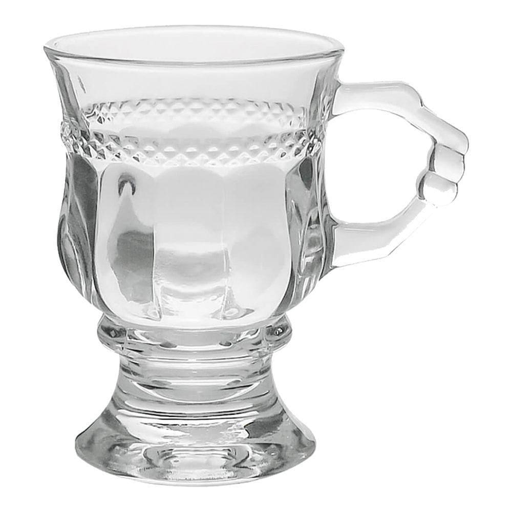 Caneca De Café 117ml Hanover Vidro Cristalino Transparente Xícara Em Casa Tem