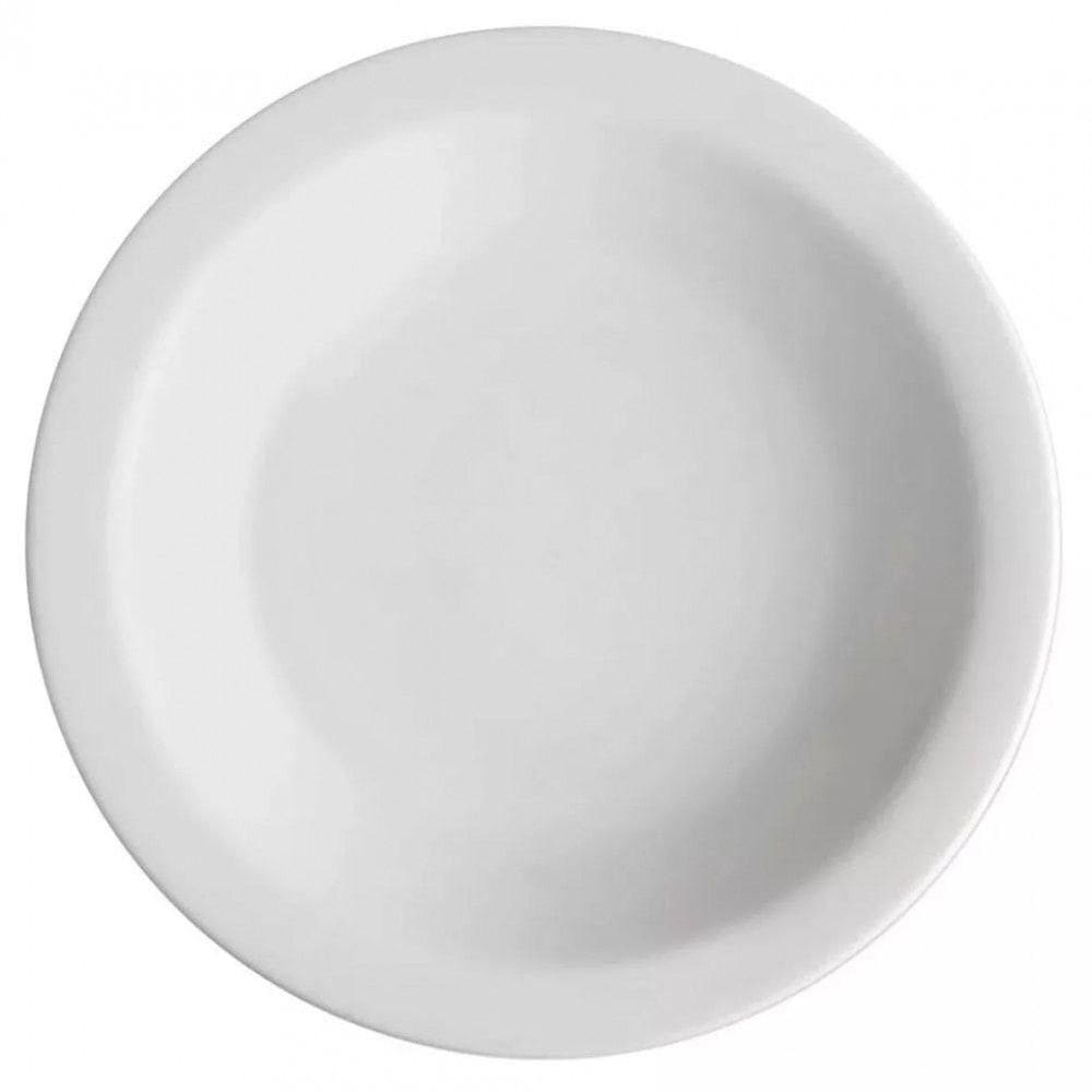 Jogo De 20 Prato Fundo Sopa Massa Branco Ceramica - Porcelart