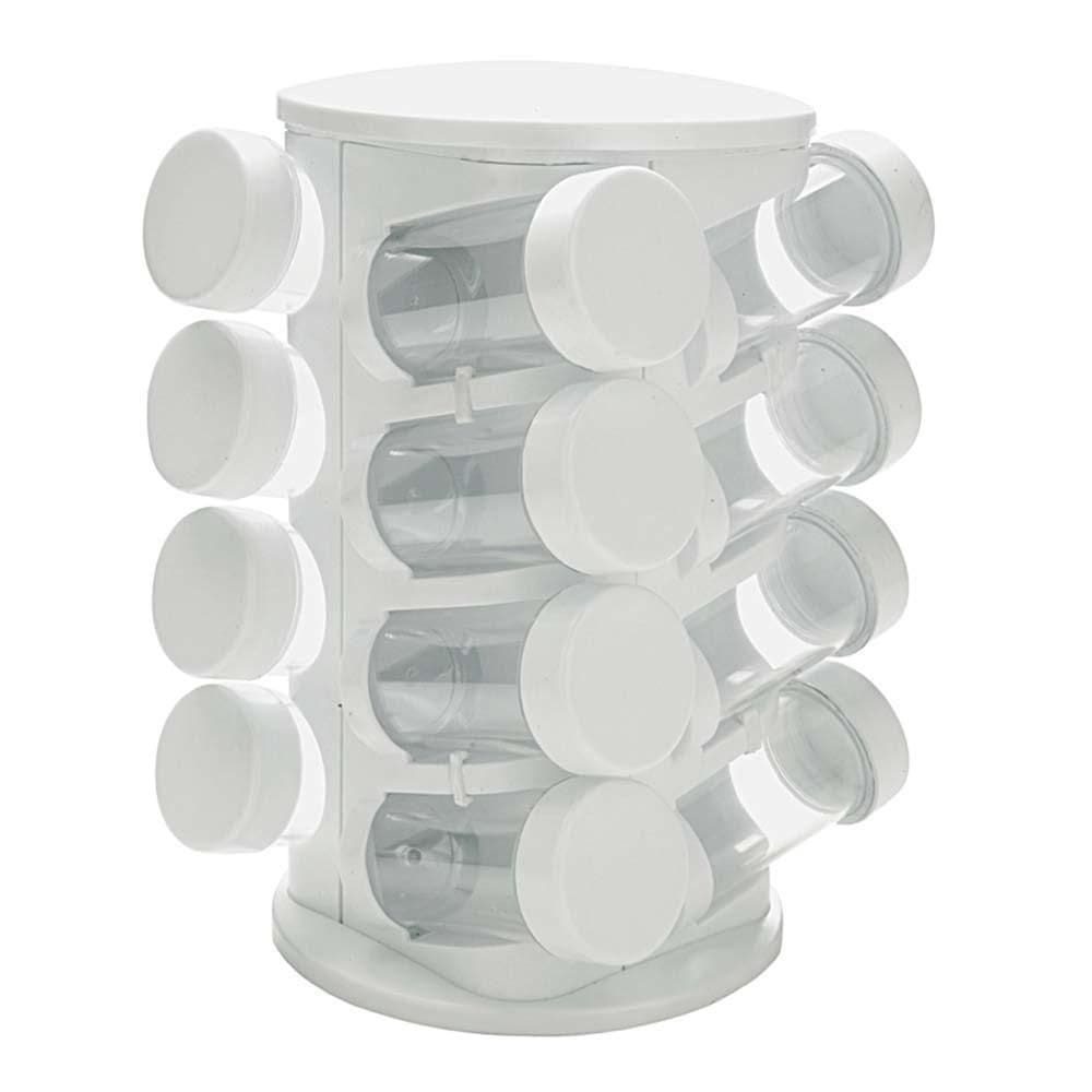 Porta Temperos Com 16 Peças Branco - Mimo Style