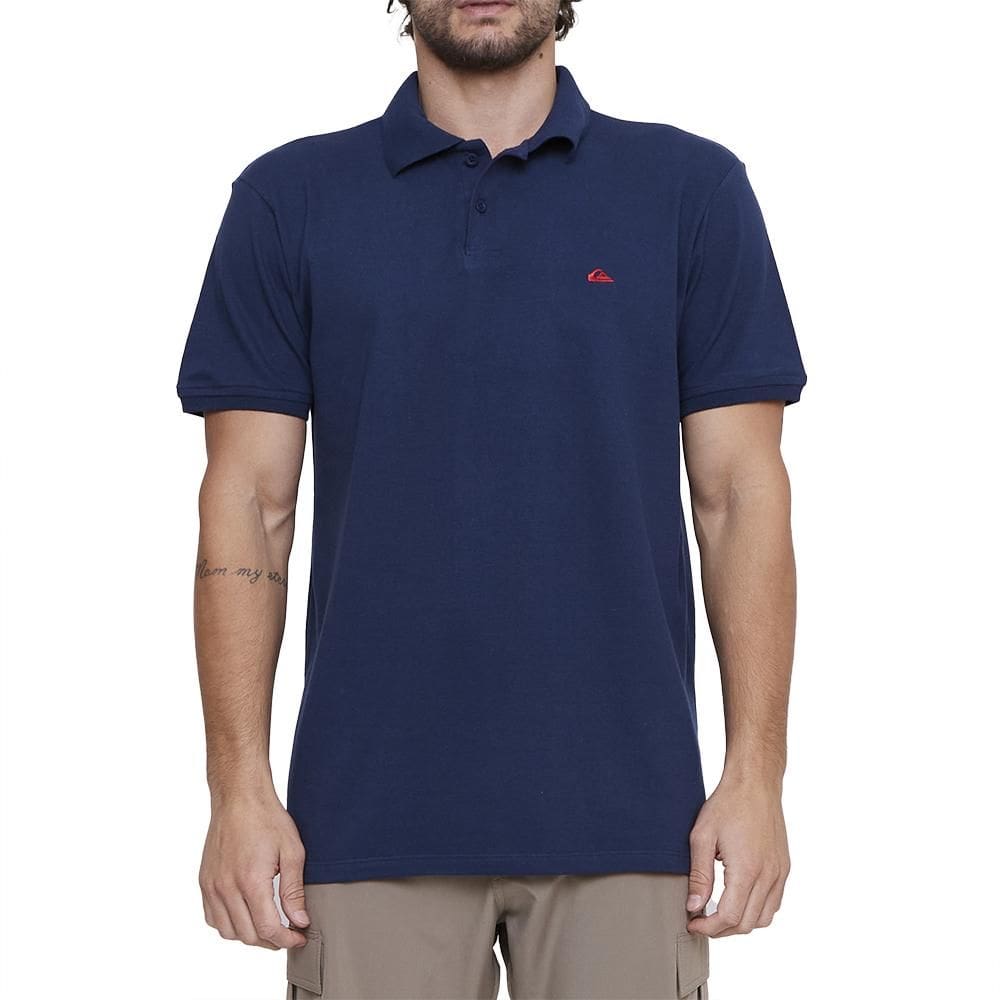 Camisa Quiksilver Polo Embroidery Piquet SM25 Marinho