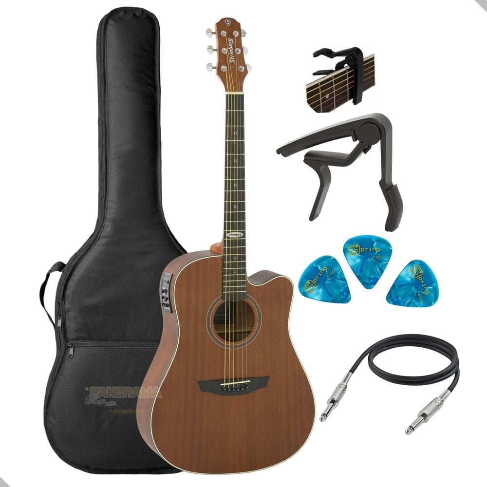 Violão Aço Eletrico Strinberg Sd200C Mgs + Acessórios