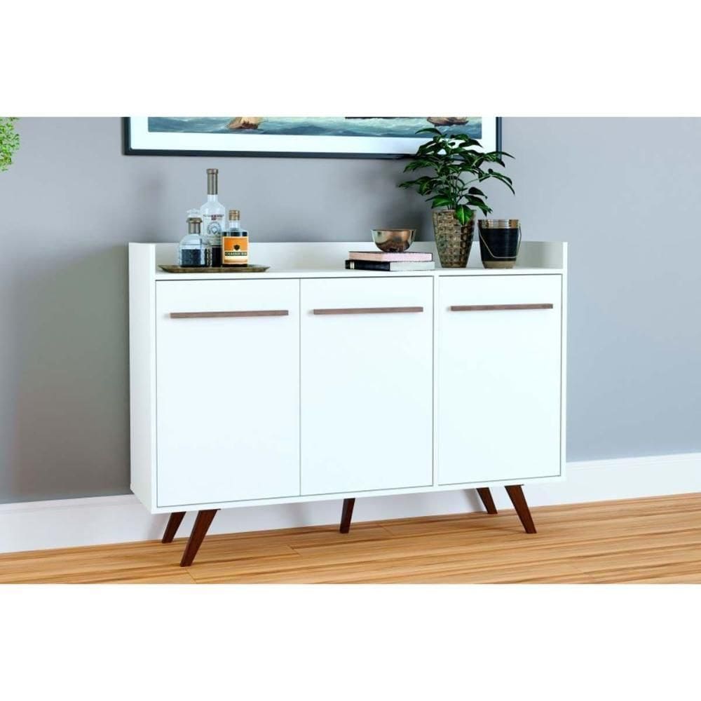 Buffet De Sala Jantar Rt3134 3 Portas Branco - Movelbento