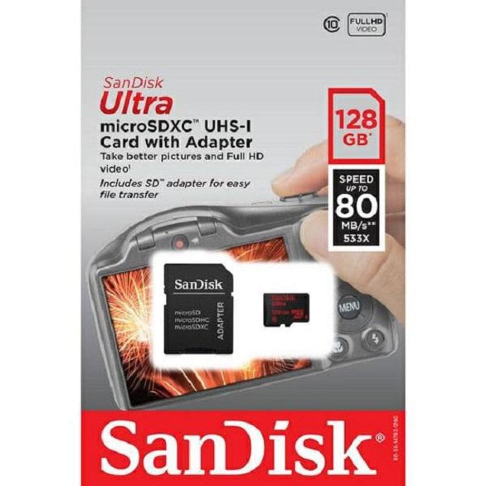 Cartão De Memória Sandisk Ultra Micro Sdxc 128Gb Classe 10