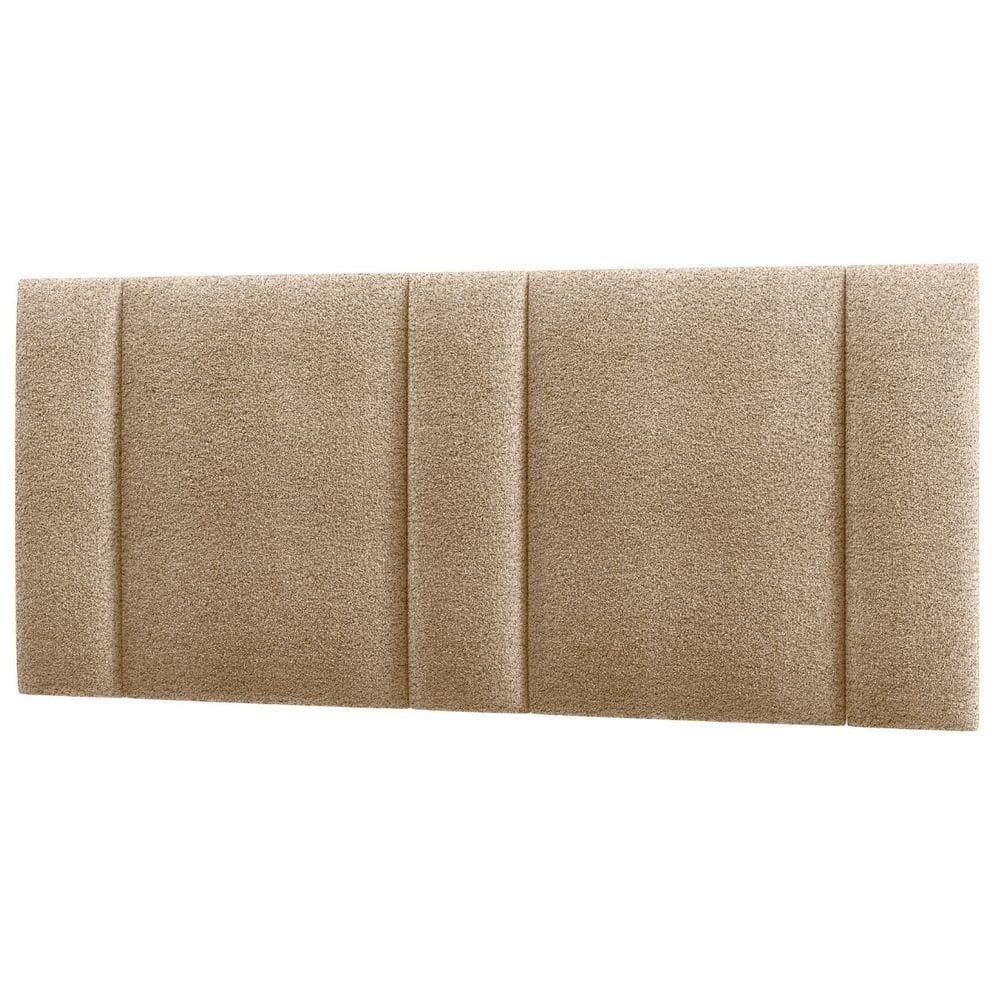 Cabeceira Estofada Cama Casal Queen Size Com Led Moderna 160 Cm Cor:buclé Bege