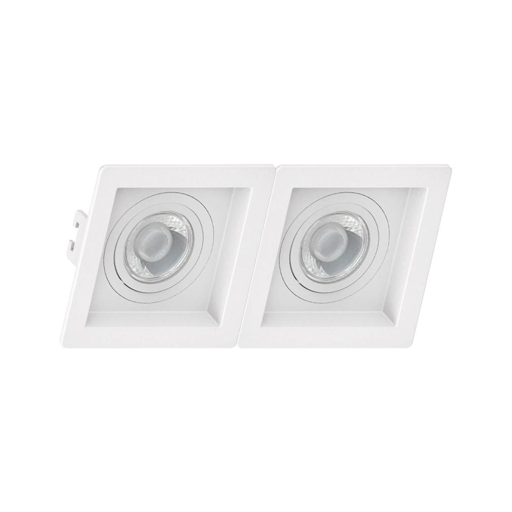 Spot De Embutir Recuado Linked Save Energy Para 2 Lâmpadas Ar70 Gu10 Bivolt
