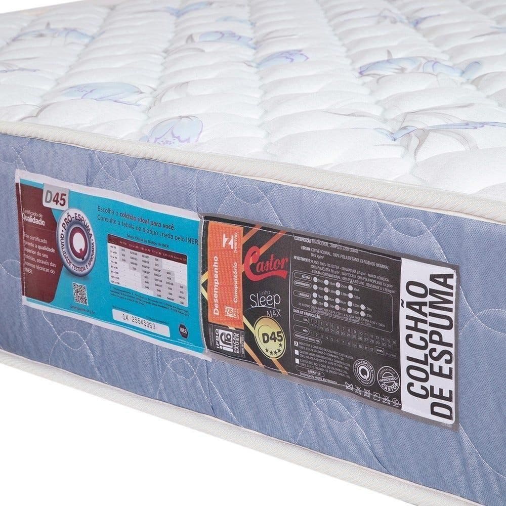 Colchão Castor Solteiro Sleep Max Double Face D45