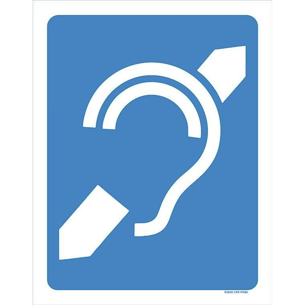Placa De Sinalização - Deficiente Auditivo 36X46