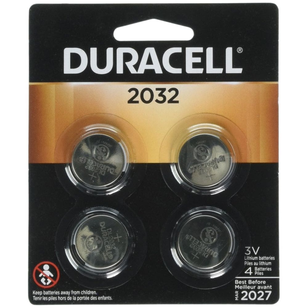 Bateria Duracell Procell Lithium 2032 3V para segurança, pacote com 4