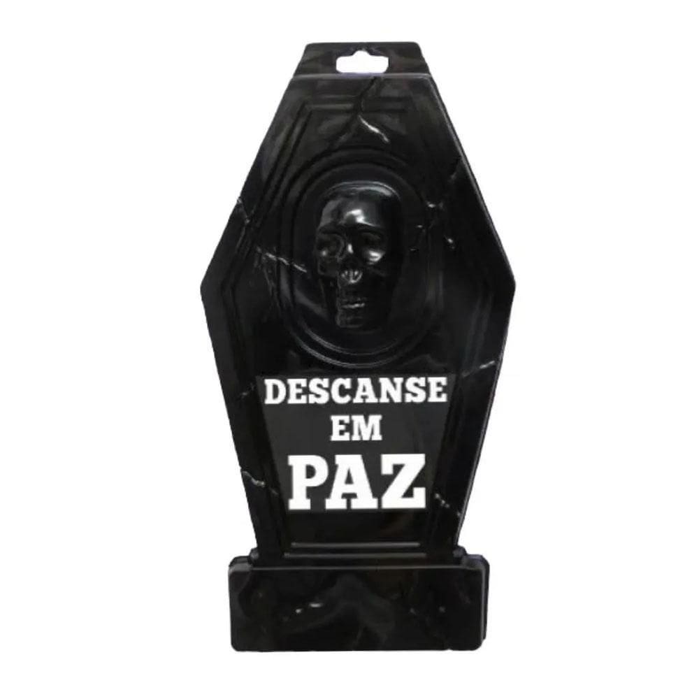 Lápide Decorativa 50Cm Descanse Em Paz Plástico Halloween