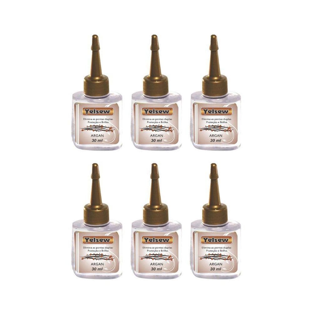 Reparador De Pontas Yelsew 30Ml Argan - Kit Com 6Un