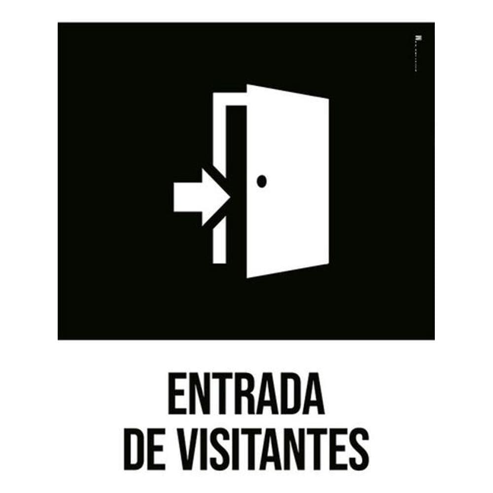 Kit 3 Placas Desenho - Entrade De Visitantes