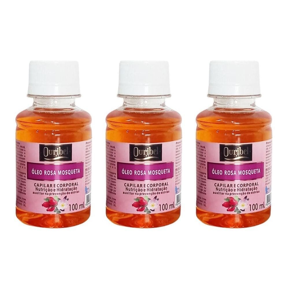 Oleo De Rosa Mosqueta Ouribel Capilar E Corporal 100Ml - 3Un