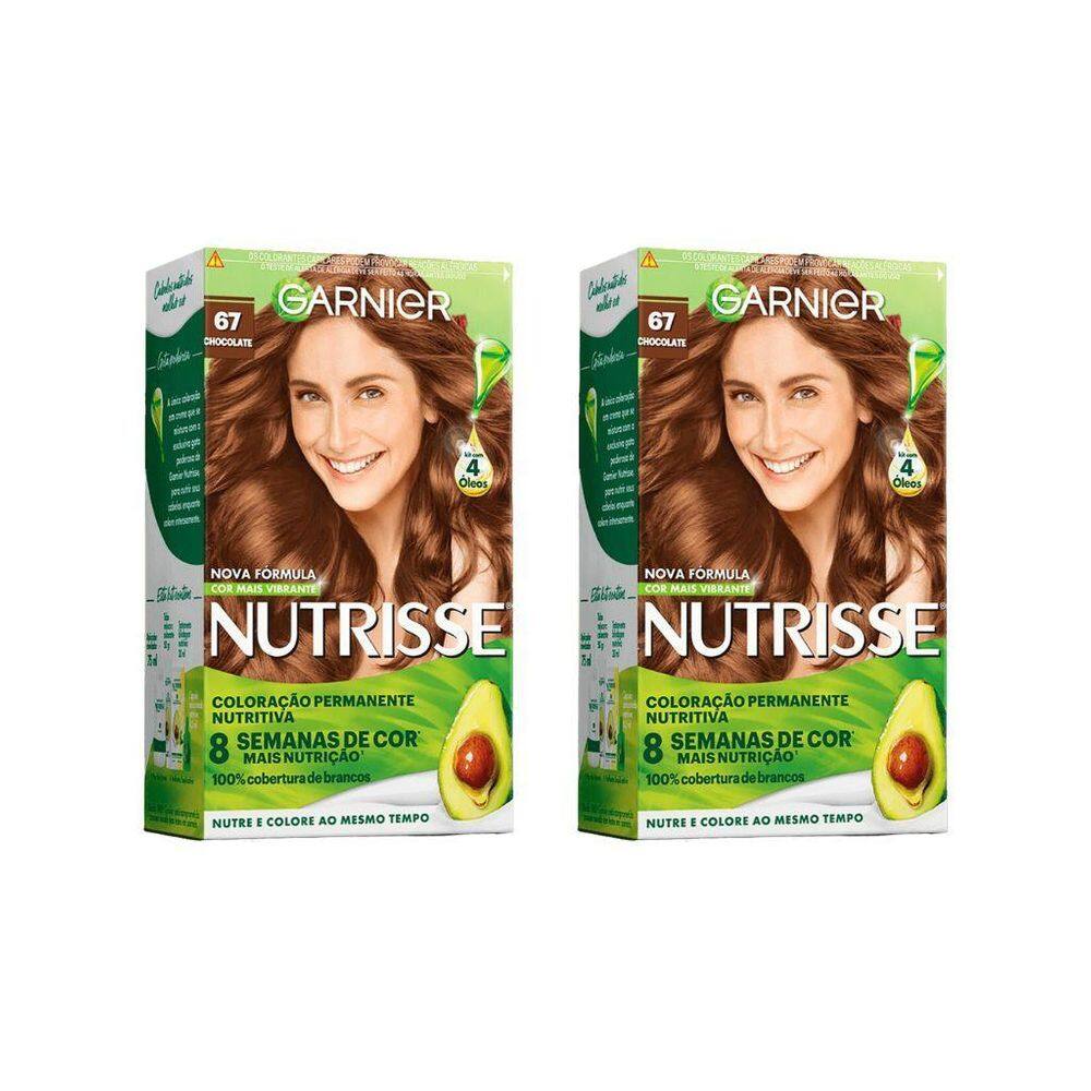 Coloraçao Nutrisse 67 Louro Esc Dourado Acaju/Choc-Kit C/2Un