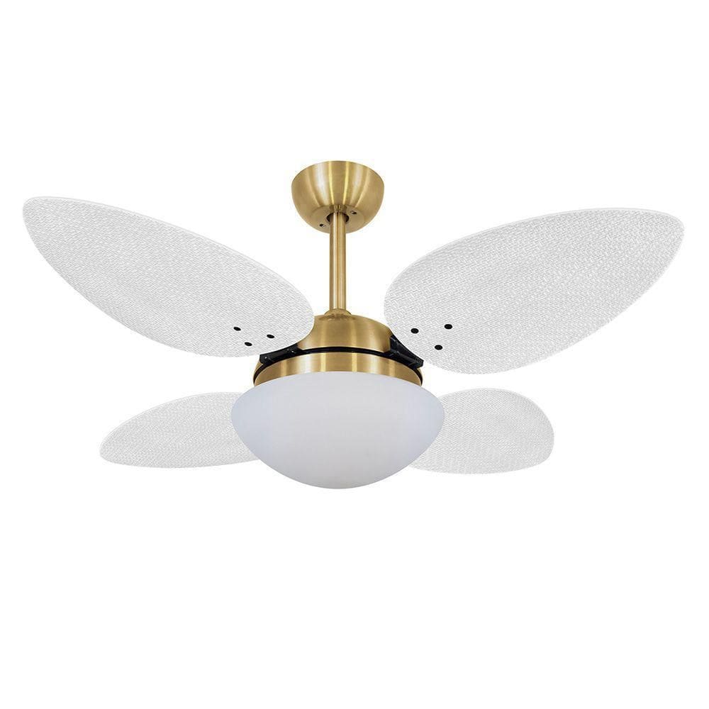 Ventilador De Teto Volare Dourado Vd42 Palmae 4 Pás 220V