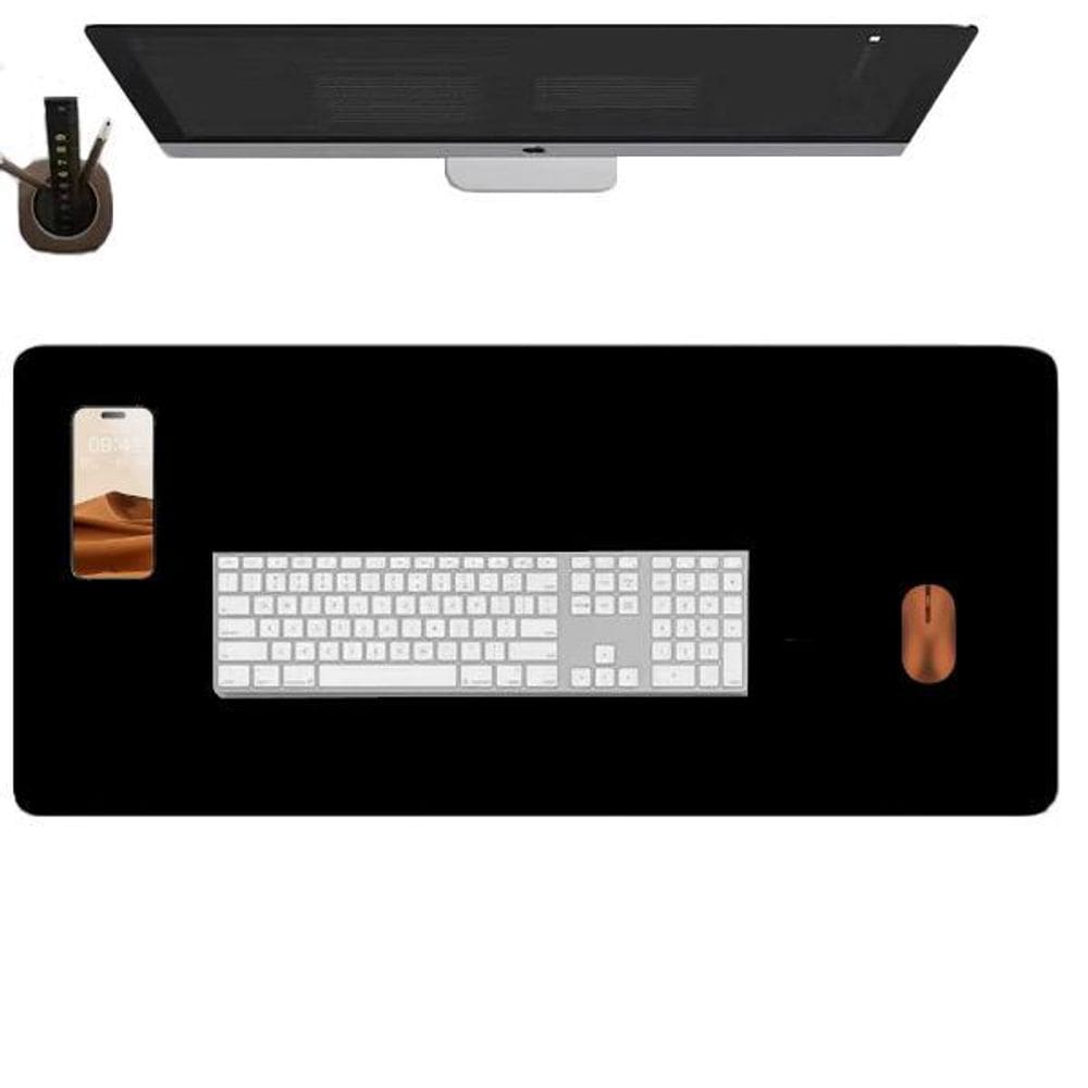 Mousepad Antiderrapante Couro Trabalho 80X40 E Porta Copo