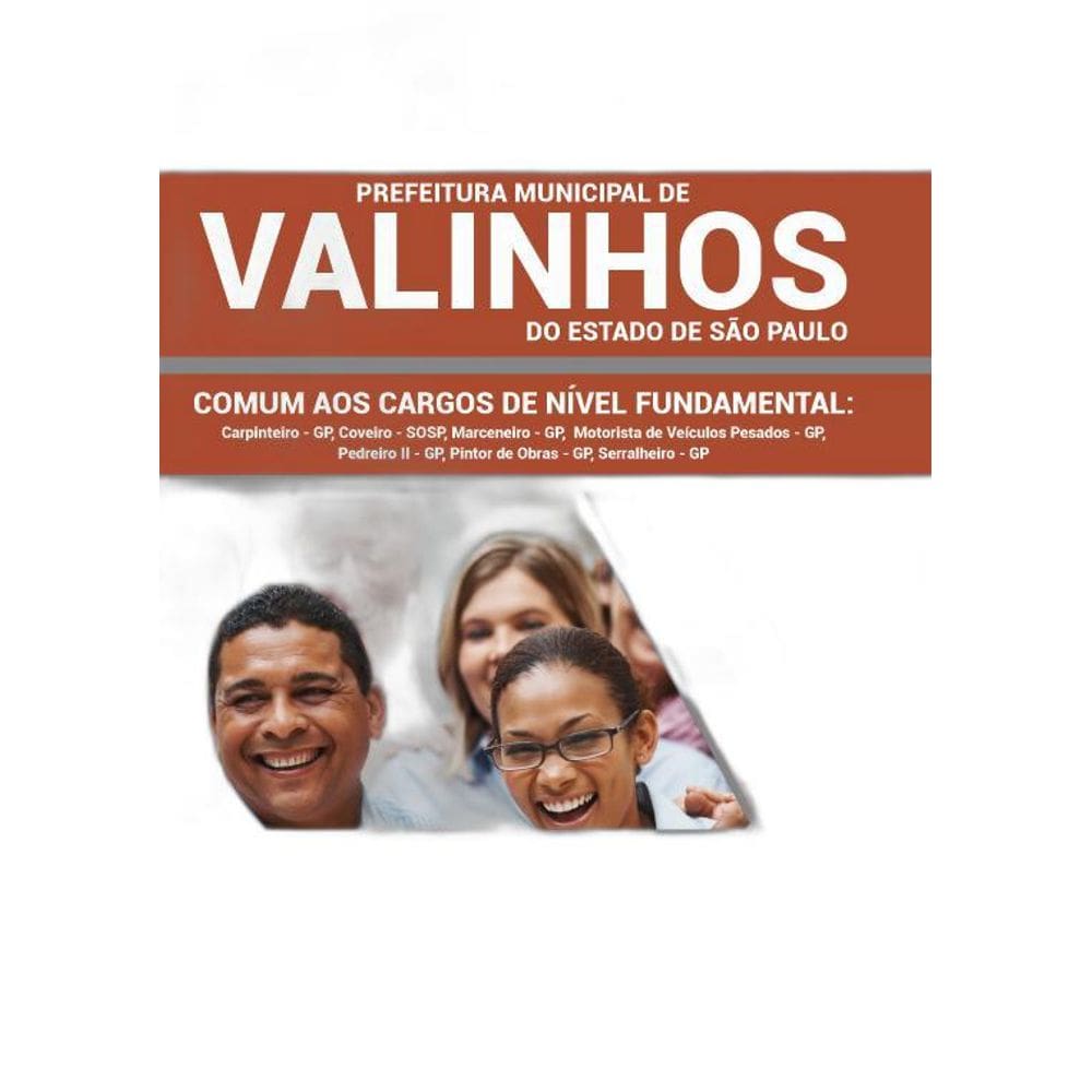 Apostila Valinhos SP 2019 Comum Nível Fundamental