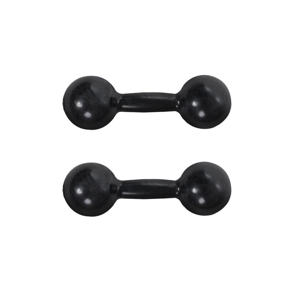 Par De Halter Bola Emborrachado 4Kg Academia Treino Ar Livre