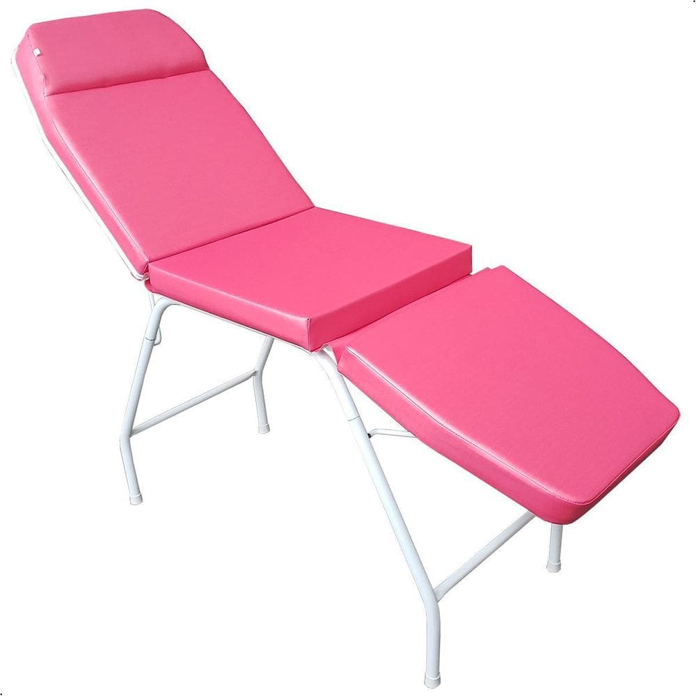 Maca 3 Posições Reclinável Estética Pink Estr Branca For-Ty
