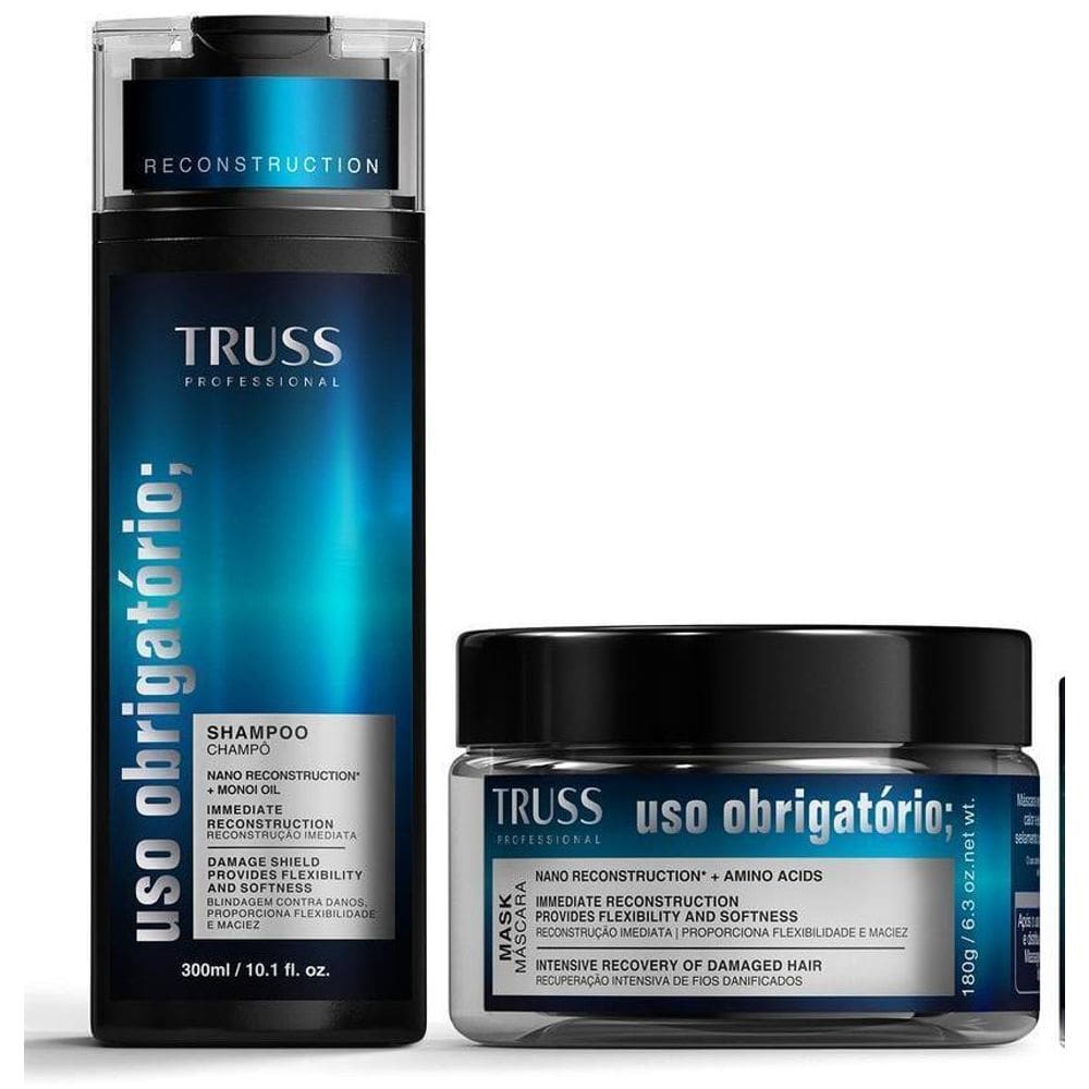 Truss Uso Obrigatório Kit Shampoo Máscara E Óleo